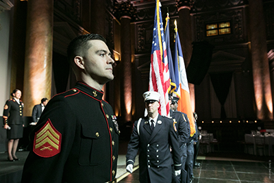Veterans on stage at the 2019 Military Ball