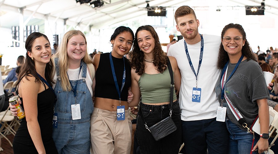 students attend the new student welcome ceremony