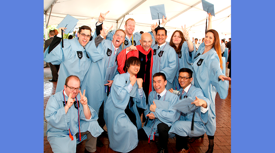 Members of the Class of 2013 and Dean Peter J. Awn