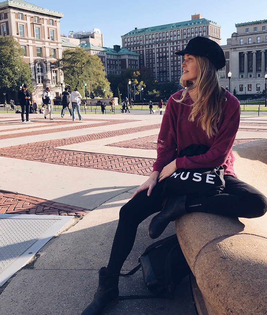 Heide Morris on Columbia University Campus