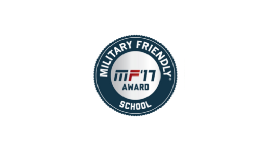 2017 Military Friendly School Award logo