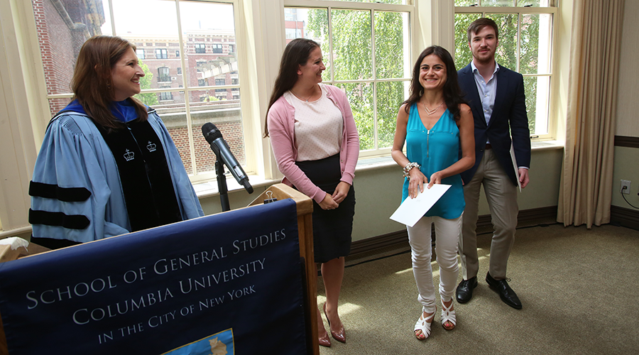 Lindsay Hadad and Andrew King receive the Phi Beta Kappa award Lindsay Hadad and Andrew King receive the Phi Beta Kappa award
