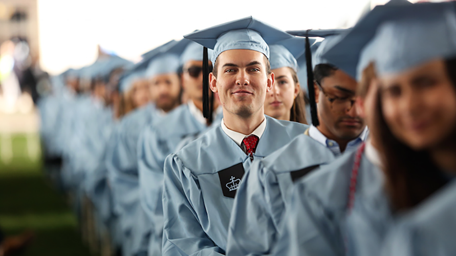 GS Class of 2017 graduates Columbia students sit during the Class Day Ceremony