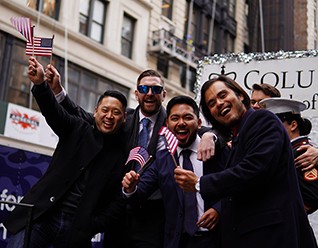 2019 New York City Veterans Day Parade Columbians celebrate at the 2019 NYC Veterans Day Parade