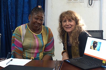 Jennifer Dohrn and Josephina Finda Sellu, a deputy nurse matron at a government hospital in Sierra Leone
