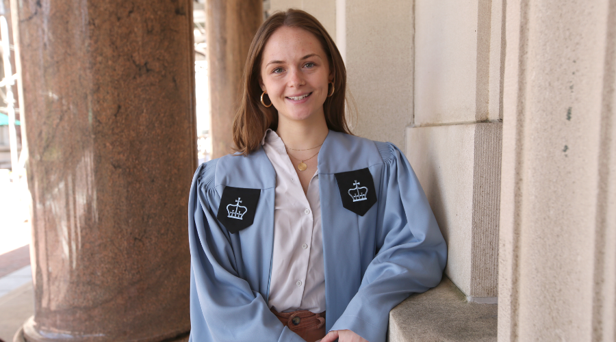 Jess Hobbs Pifer in graduation robe 