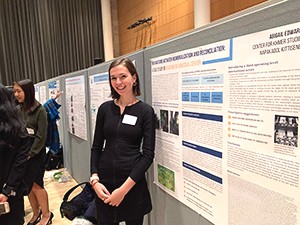 Abby Edwards presented her research at the Columbia Undergraduate Research Symposium