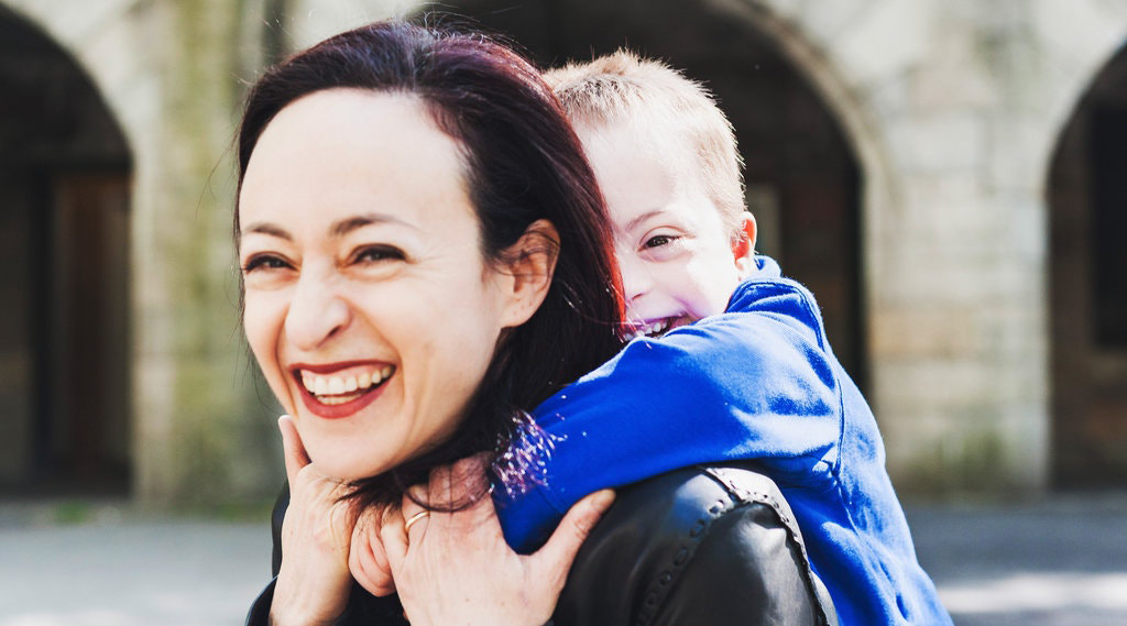 GS Student Rachel Adams poses with son, Henry