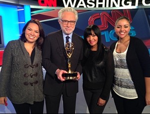 Yasmeen Ibrahim and her CNN team winning an Emmy for their work during 2012 election coverage