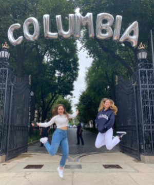 GS students Caroline and Isabel Bercaw on campus