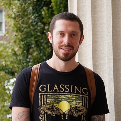 GS student Chris Thompson on Campus