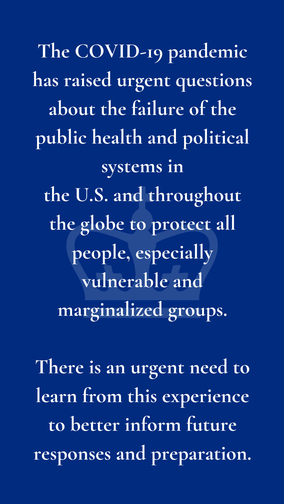 Background of the Justice and Pandemics Preparedness Academy