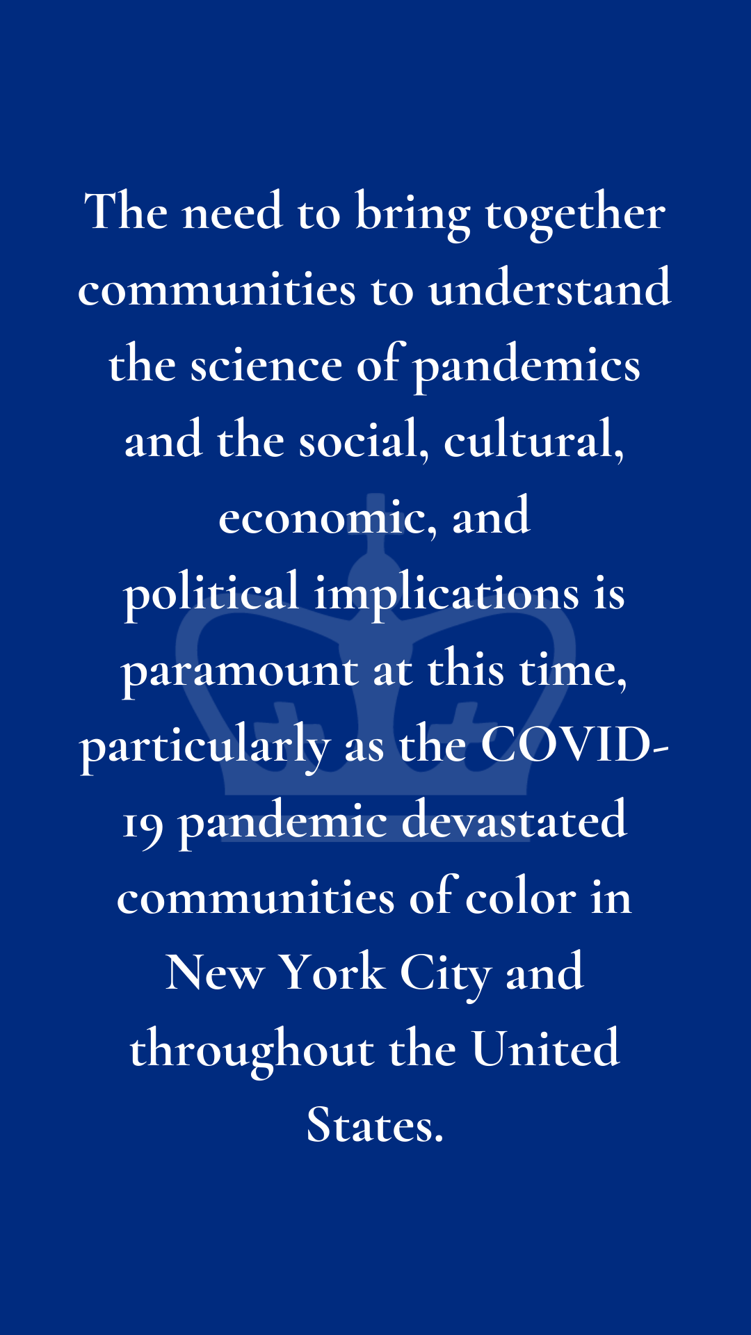 Background of the Justice and Pandemics Preparedness Academy