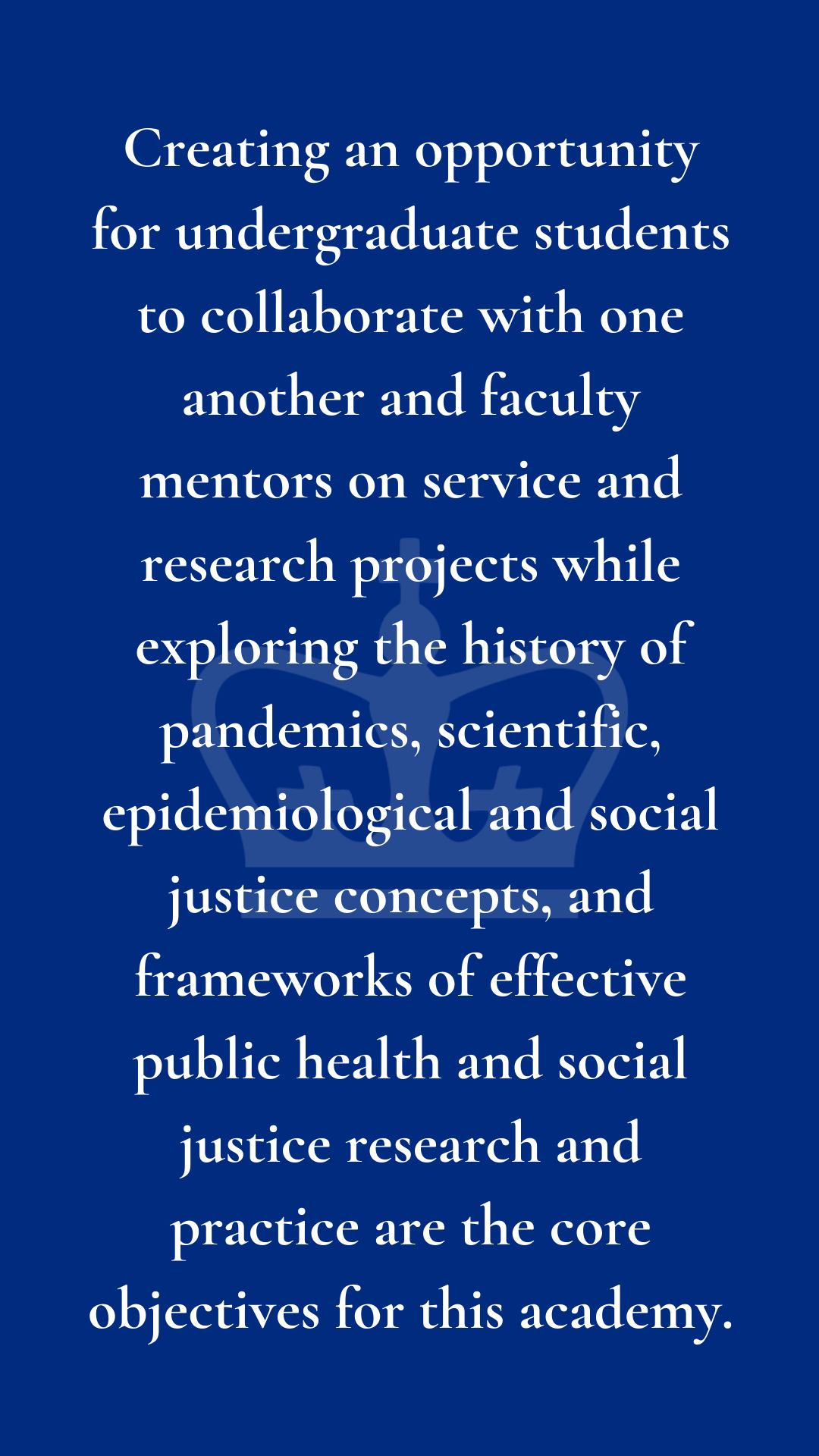 Background of the Justice and Pandemics Preparedness Academy